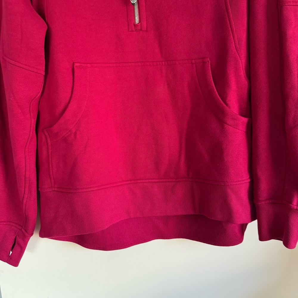 Lululemon Scuba Oversized Funnel-Neck Half Zip Long Berry Rumble - M/L - Picture 5 of 15